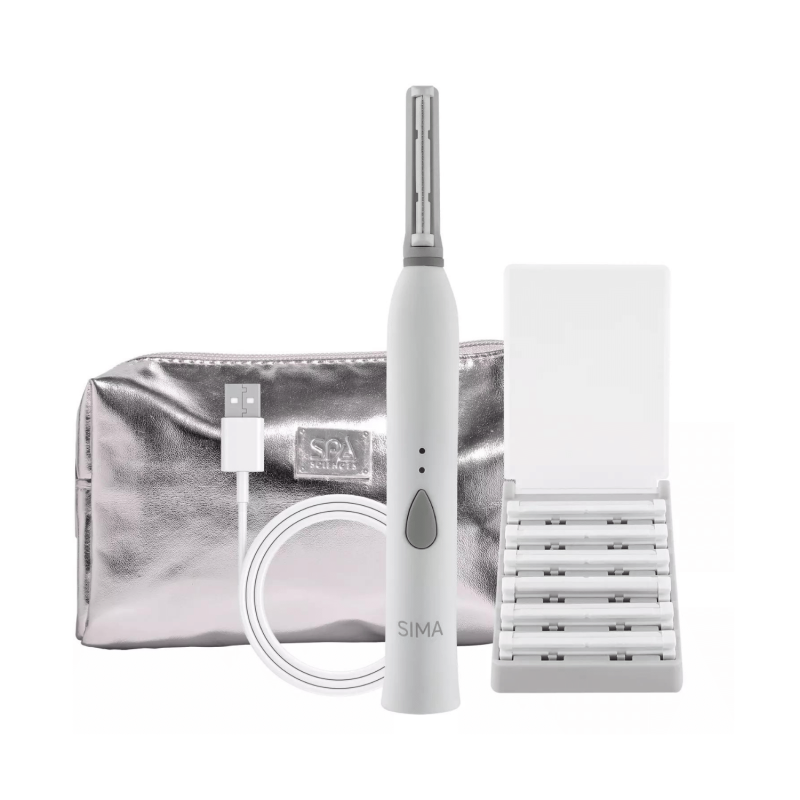 Spa Sciences SIMA Sonic Dermaplaning Tool 2-in-1 Women's Facial Exfoliation & Hair Removal System