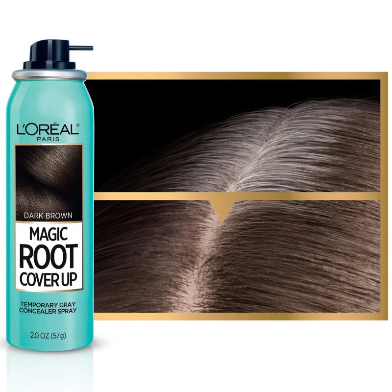 L'Oreal Paris Magic Root Cover Up Temporary Gray Concealer Spray, Dark Brown (3 pk.)
