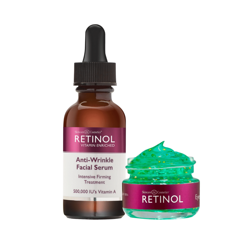 Retinol Anti-Wrinkle Facial Serum & Eye Gel Duo Set (1 fl. oz., 0.5 oz.,2 pk.)