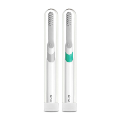 Quip Electric Toothbrush, Green Plastic + Gray Plastic (2 pk.)