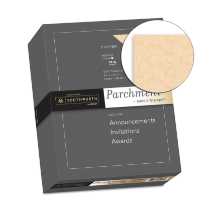Southworth Parchment Specialty Paper, 8.5” x 11”, Copper, 500 Sheets