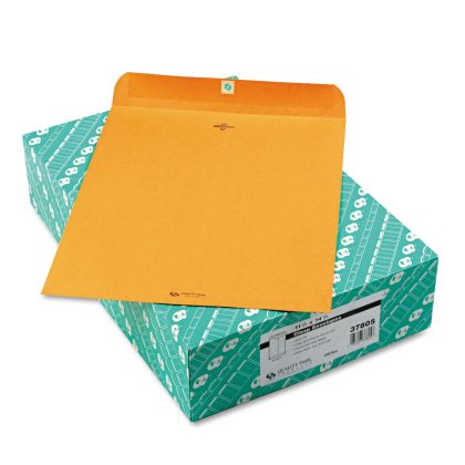 Quality Park Clasp Envelope, 11 1/2" x 14 1/2", Brown Kraft, 100/Box