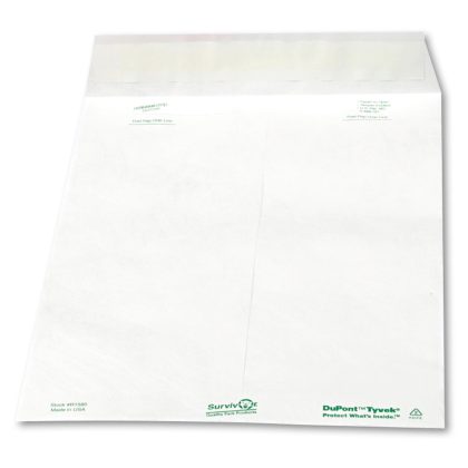 Quality Park Survivor Tyvek Mailer, Side Seam, 10 x 13, White, 100/Box