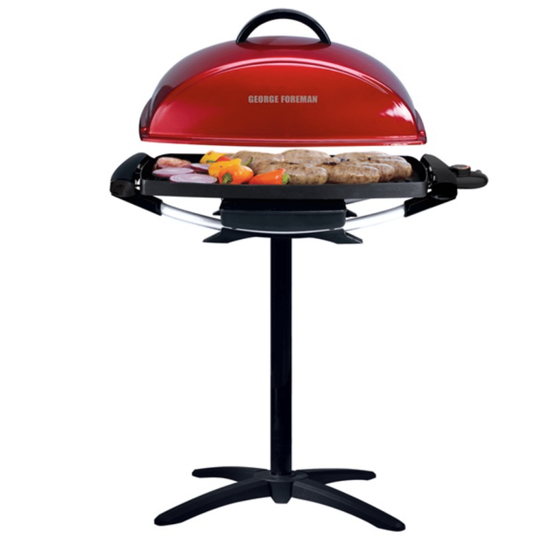 George Foreman GFO201R-T Indoor/Outdoor 12+ Serving Rectangular Electric Grill, Red
