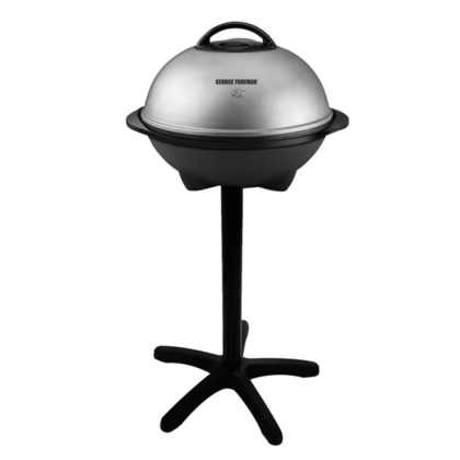 George Foreman GGR50B 15-Serving Indoor/Outdoor Electric Grill, Silver