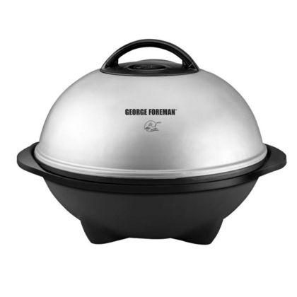 George Foreman GGR50B 15-Serving Indoor/Outdoor Electric Grill, Silver