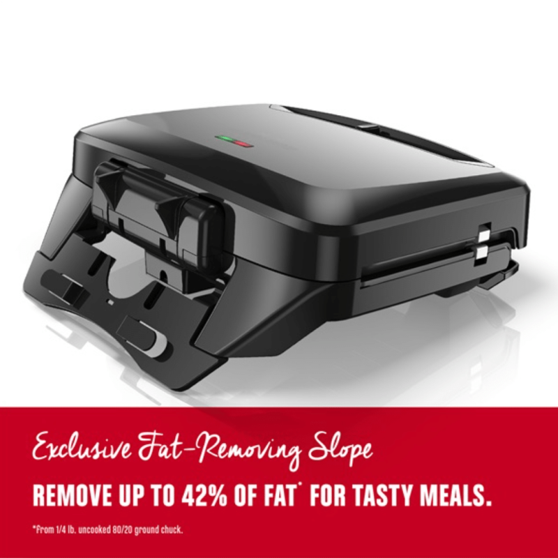 George Foreman RPGV3801BK Rapid Grill Series 5-Serving Removable Plate Electric Indoor Grill and Panini Press, Black