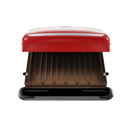 George Foreman GRP360R 4-Serving Removable Plate & Panini Grill, Red