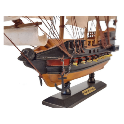 Handcrafted Model Ships Wooden Blackbeard's Queen Anne's Revenge White Sails Limited Model Pirate Ship 15"
