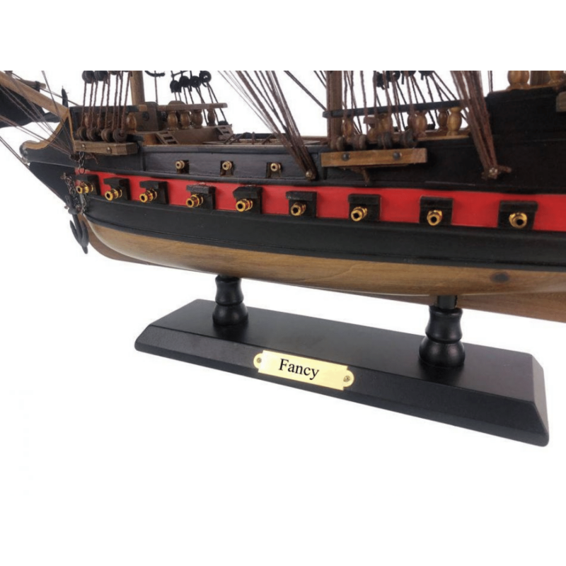 Handcrafted Model Ships Wooden Henry Avery's Fancy Black Sails Limited Model Pirate Ship 26"