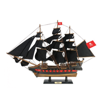 Handcrafted Model Ships Wooden Henry Avery's Fancy Black Sails Limited Model Pirate Ship 26"