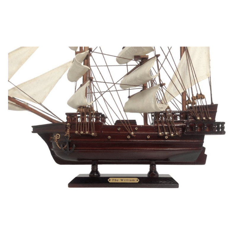 Handcrafted Model Ships Wooden Calico Jack's The William White Sails Pirate Ship Model 20"