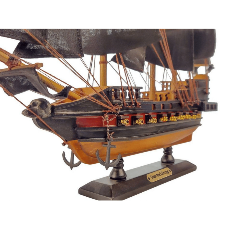 Handcrafted Model Ships Wooden Blackbeard's Queen Anne's Revenge Black Sails Limited Model Pirate Ship 15’’