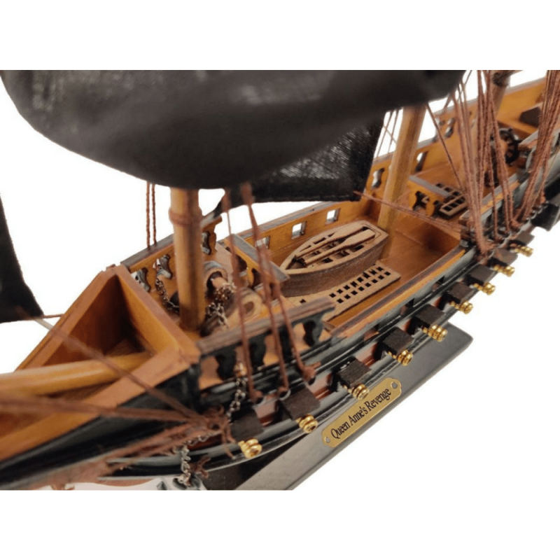 Handcrafted Model Ships Wooden Blackbeard's Queen Anne's Revenge Black Sails Limited Model Pirate Ship 15’’