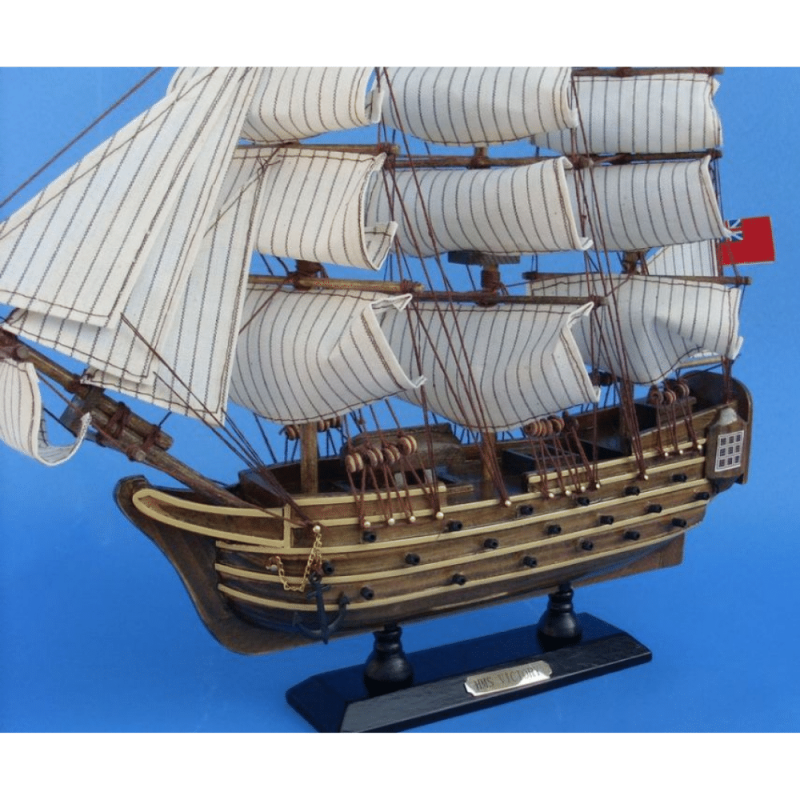 Handcrafted Model Ships Wooden HMS Victory Tall Model Ship 14"