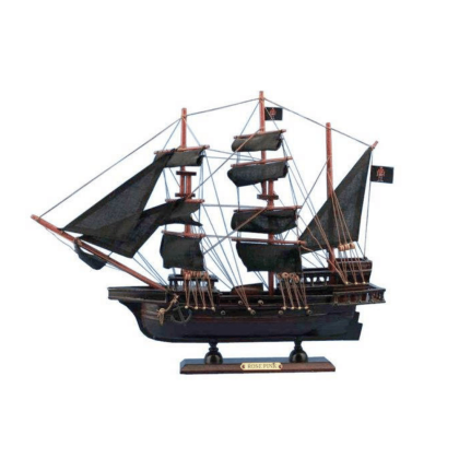 Handcrafted Model Ships Wooden Ed Low's Rose Pink Model Pirate Ship 20"