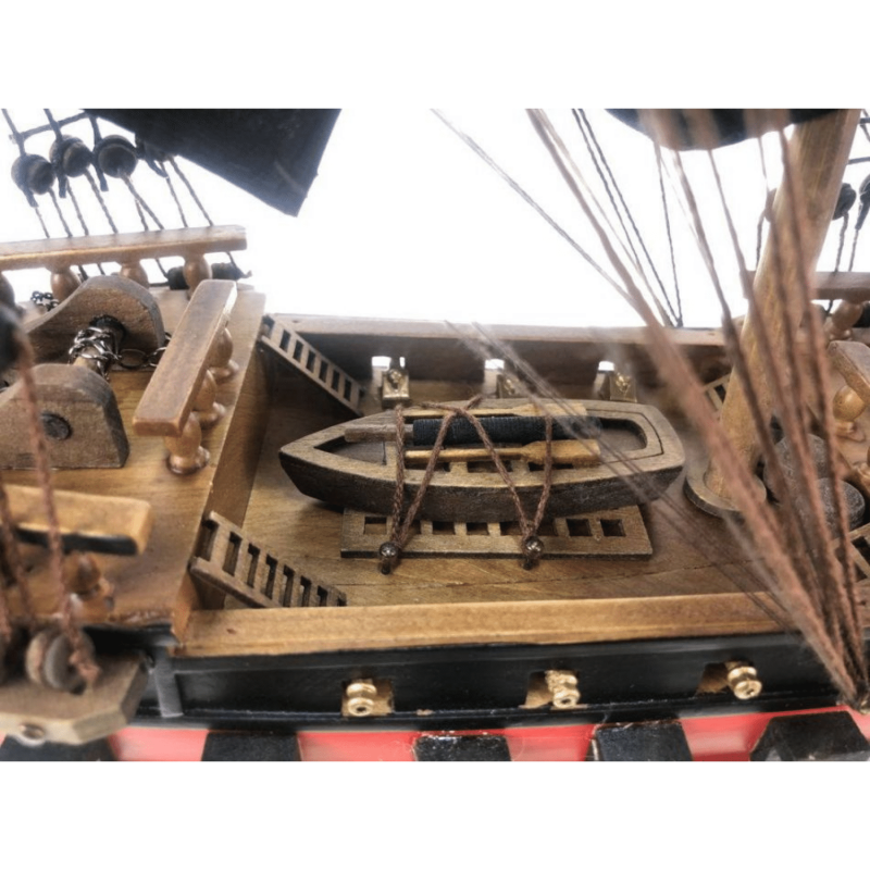 Handcrafted Model Ships Wooden Captain Hook's Jolly Roger from Peter Pan Black Sails Limited Model Pirate Ship 26"