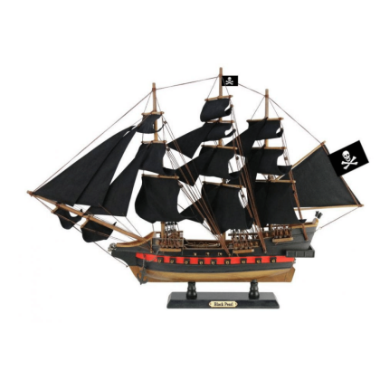 Handcrafted Model Ships Wooden Black Pearl Black Sails Limited Model Pirate Ship 26"