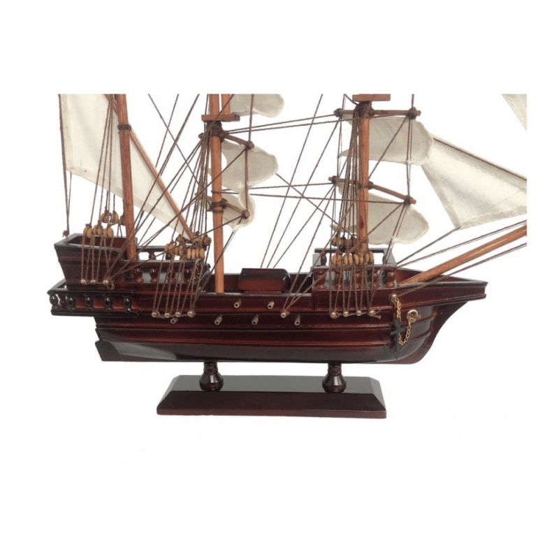 Handcrafted Model Ships Wooden John Halsey's Charles White Sails Pirate Ship Model 20"