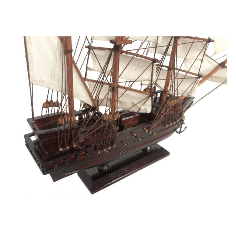 Handcrafted Model Ships Wooden John Halsey's Charles White Sails Pirate Ship Model 20"