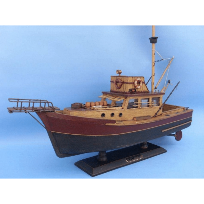 Handcrafted Model Ships Wooden Jaws - Orca Model Boat 20"