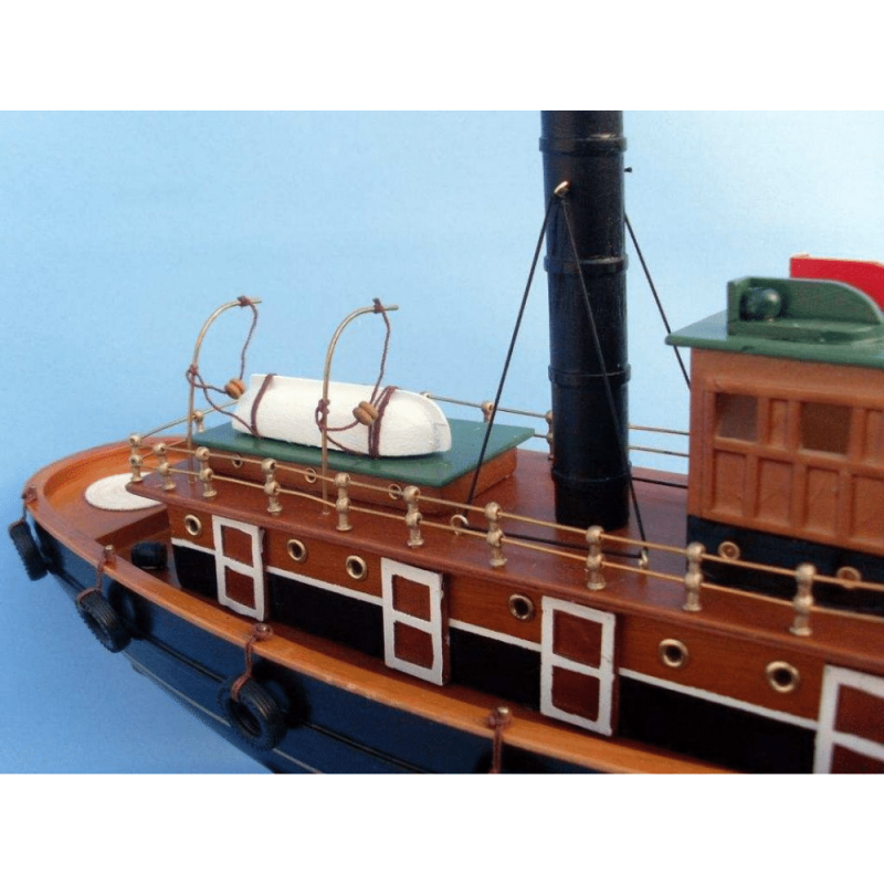 Handcrafted Model Ships Wooden River Rat Tugboat Model
