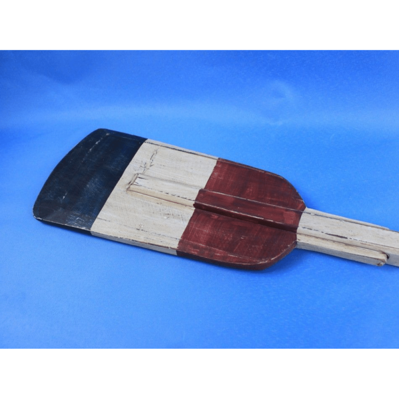 Handcrafted Model Ships Wooden Independence Decorative Squared Rowing Boat Oar with Hooks 50"