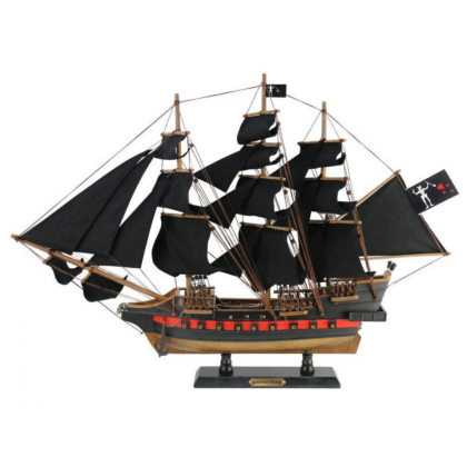 Handcrafted Model Ships Wooden Blackbeard's Queen Anne's Revenge Black Sails Limited Model Pirate Ship 26"
