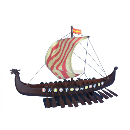 Handcrafted Model Ships Wooden Viking Drakkar Model Boat 24"