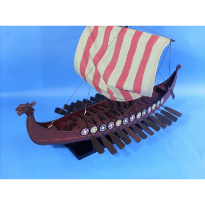 Handcrafted Model Ships Wooden Viking Drakkar Model Boat 24"