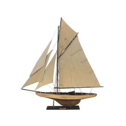 Handcrafted Model Ships Wooden Rustic Columbia Model Sailboat Decoration Limited 30"
