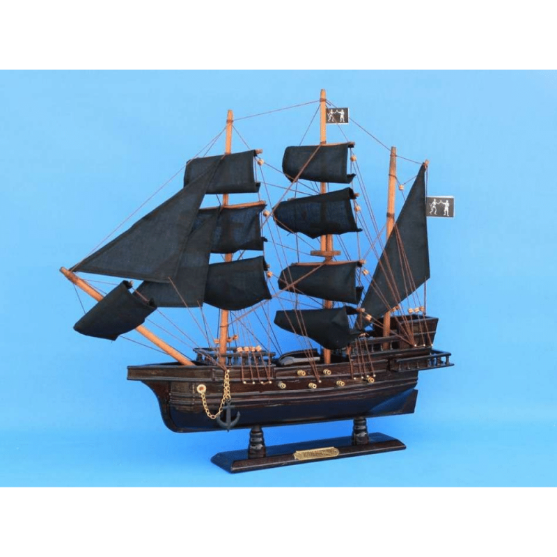 Handcrafted Model Ships Wooden Black Bart's Royal Fortune Model Pirate Ship 20"