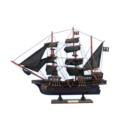 Handcrafted Model Ships Wooden Black Bart's Royal Fortune Model Pirate Ship 20"