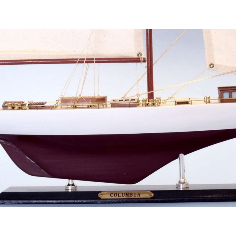 Handcrafted Model Ships Wooden Columbia Limited Model Sailboat 25"