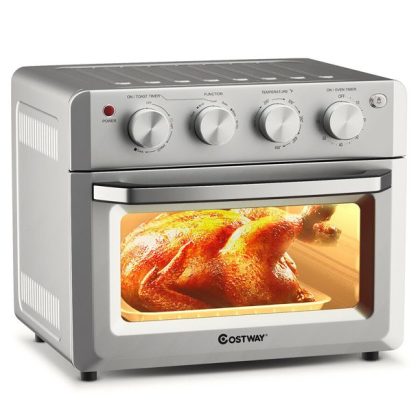 Costway 7-in-1 Air Fryer Toaster Oven 19 QT Dehydrate Convection Ovens with 5 Accessories