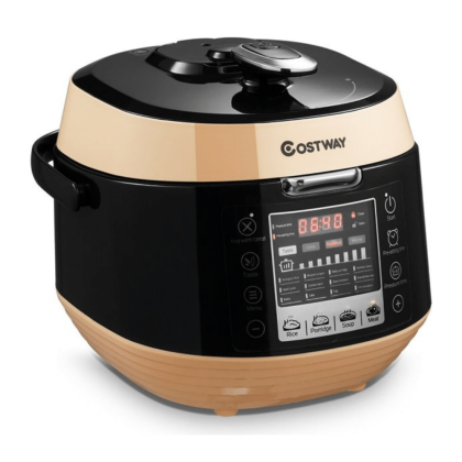 Costway 5.3 Qt 12-In-1 Multi-use Programmable Electric Pressure Cooker Non-stick Pot