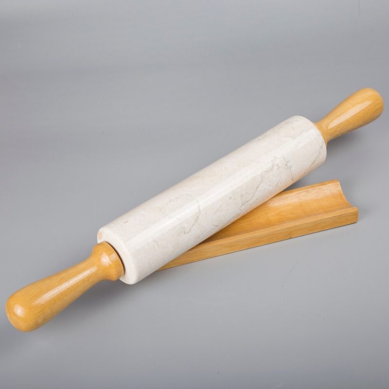 Creative Home Deluxe Natural Champagne Marble 18" Length Rolling Pin