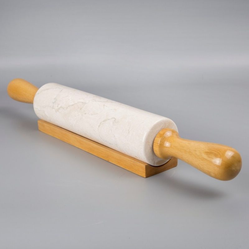 Creative Home Deluxe Natural Champagne Marble 18" Length Rolling Pin