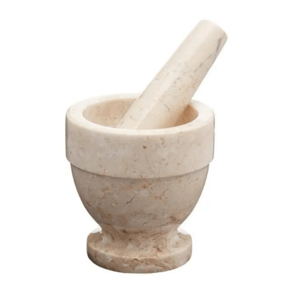Creative Home Champagne Marble 4" Mortar and Pestle Set