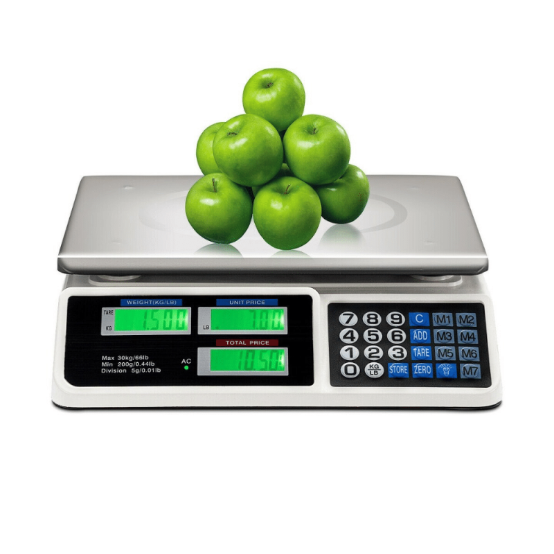 Costway 66Lbs Digital Weight Scale Price Computing Retail Count Scale Food