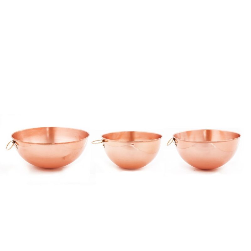 Old Dutch Solid Copper 3-piece Beating Bowl Set