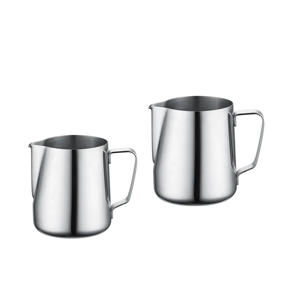 Wah Dah Trading Prime Cook Stainless Steel 2 Piece Milk Frothing Steaming Pitcher