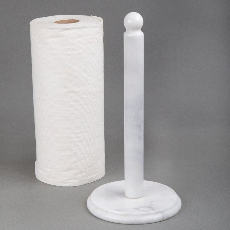 Creative Home White Marble 12.75"H Deluxe Upright Paper Towel Holder
