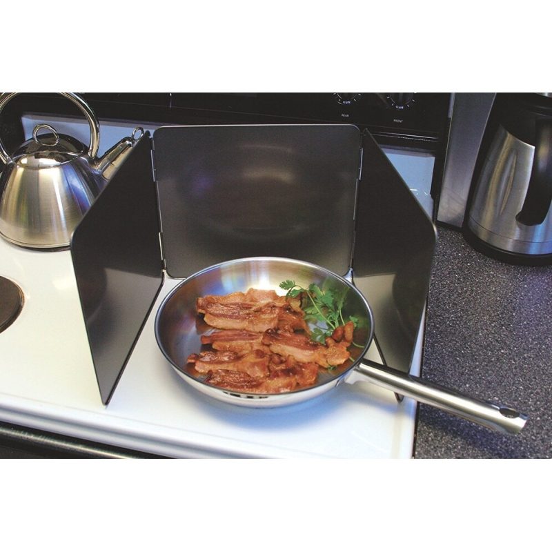 Norpro 3-Sided Nonstick Bacon Grease Cooking Splatter Screen Guard Shield, 3-Pack