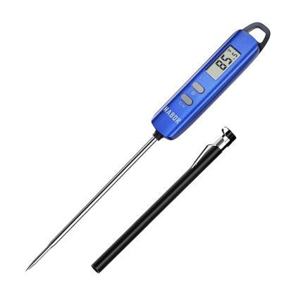 Coutlet Stainless Steel Digital Cooking Thermometer, Instant Read Digital Food, Blue