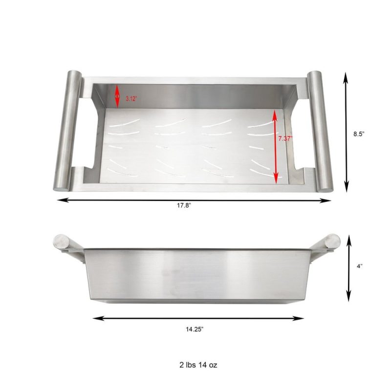Boann Modern Satin Stainless Kitchen Sink Colander, Large Fits 17" Opening