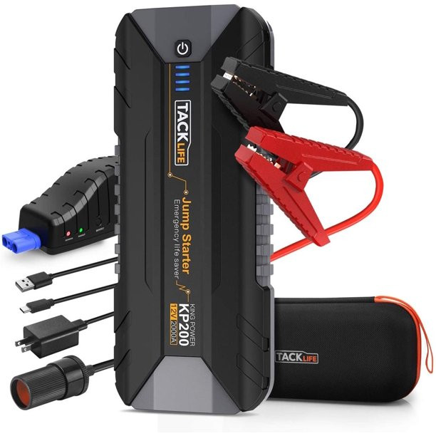 Tacklife 2000A Peak Car Jump Starter For Up To All Gas And 7L Diesel Engines