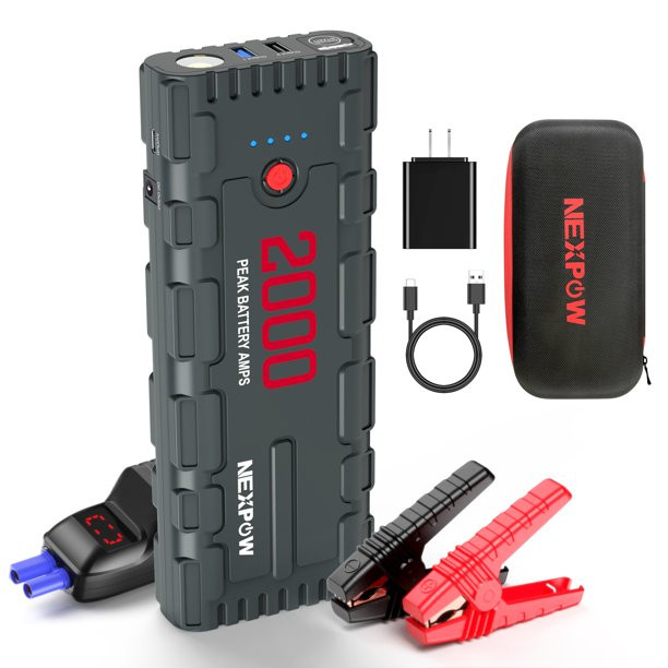 Nexpow 2000A Peak 18000mAh Car Jump Starter With USB Quick Charge 3.0