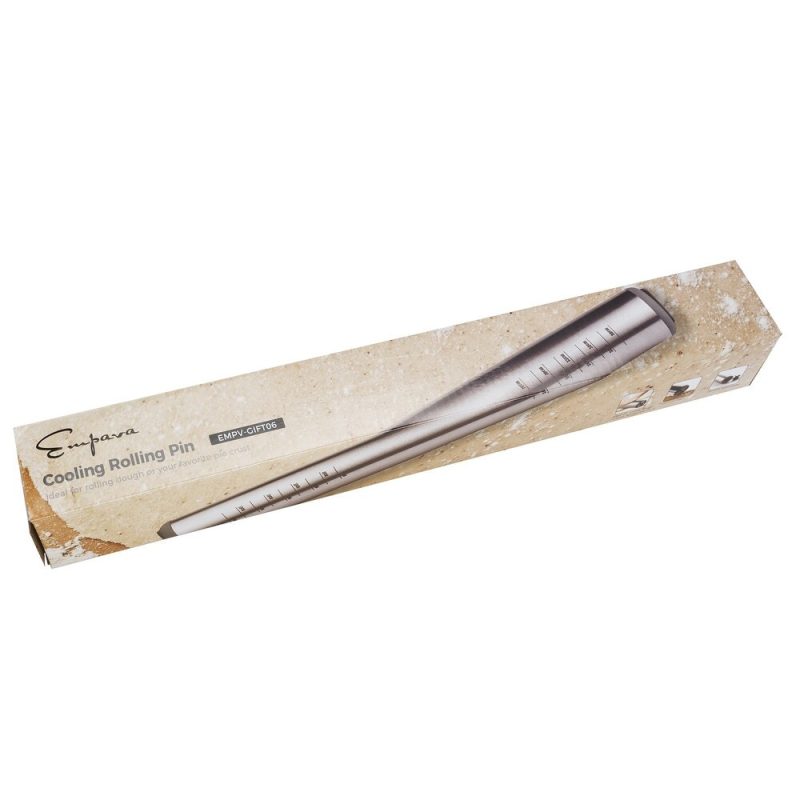 Empava Self-Cooled Rolling Pin with Flour and Water Container in Stainless Steel