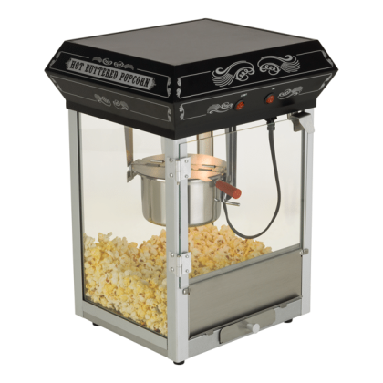 FunTime Carnival 4oz Tabletop Popcorn Machine, Black